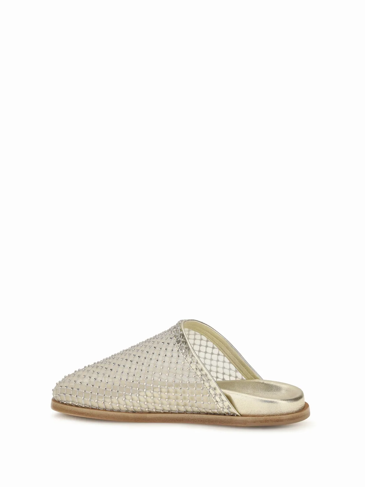 Rhinestone-Embellished Mesh Sabot by Forte Forte