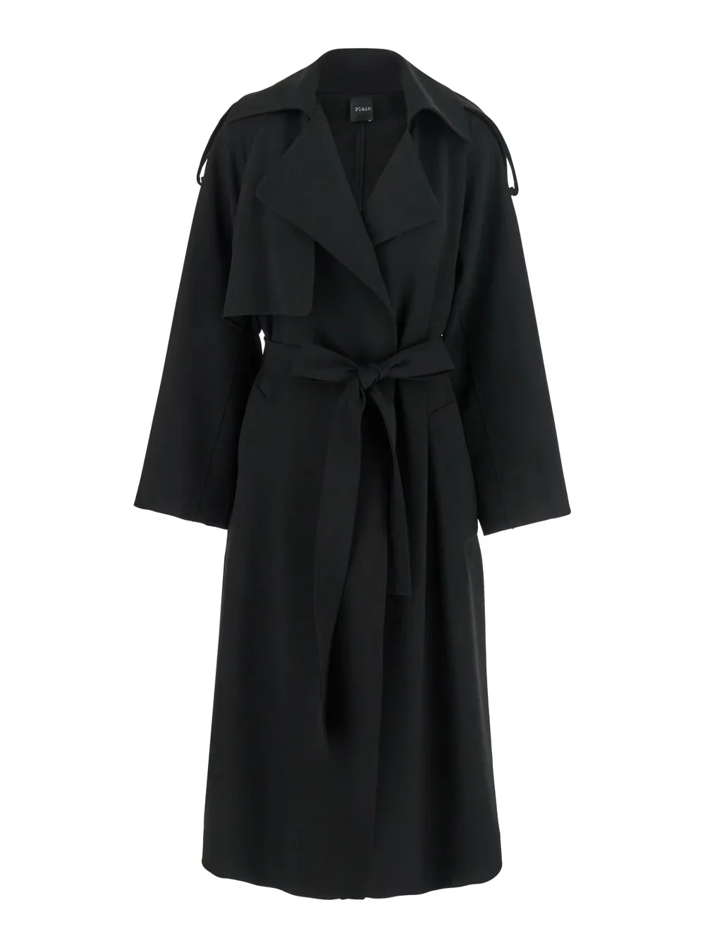 Double-Breasted Silk-Blend Trench Coat by Leplain
