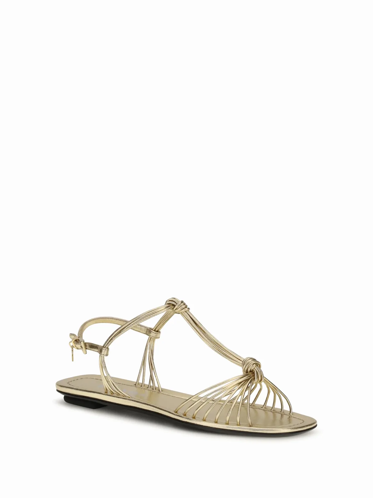 Metallic Nappa Leather Sandals by Prada