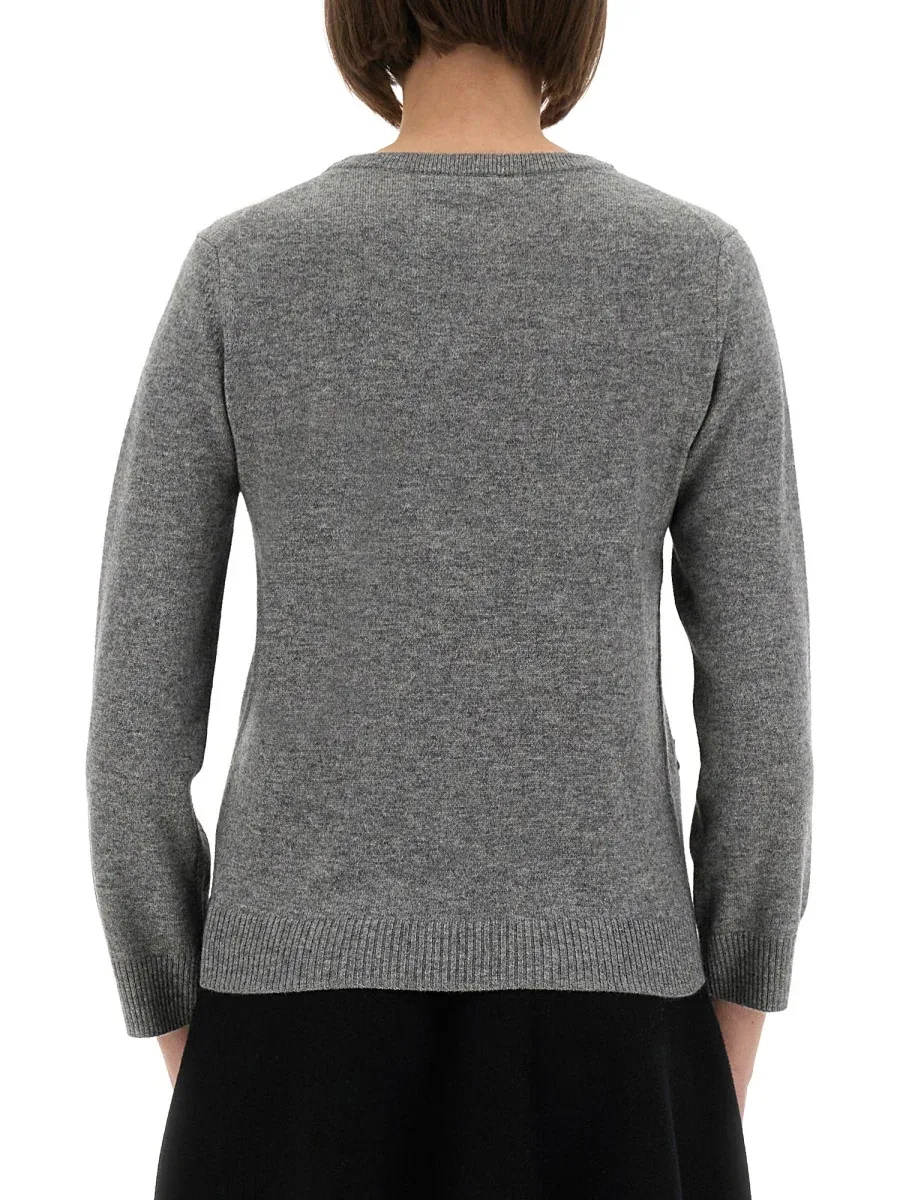 Jacquard Cashmere Blend Cardigan by Ganni