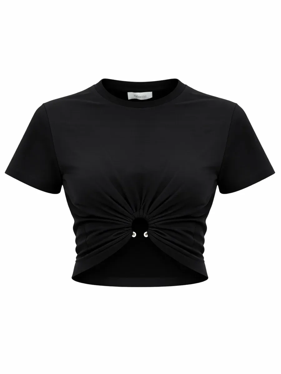 Cropped Cotton T-Shirt by Rabanne