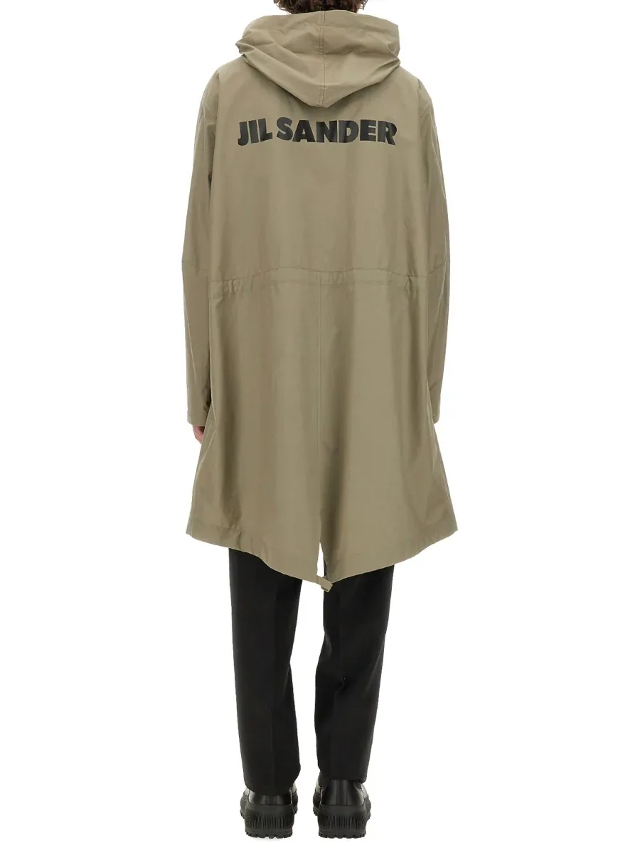 Logo Cotton Parka by Jil Sander