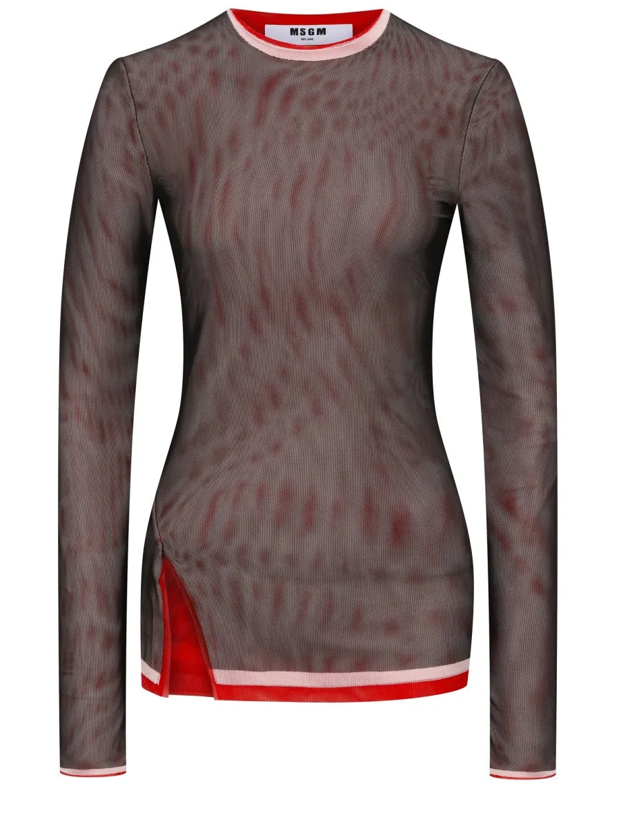 Long-Sleeved Polyester Shirt by MSGM