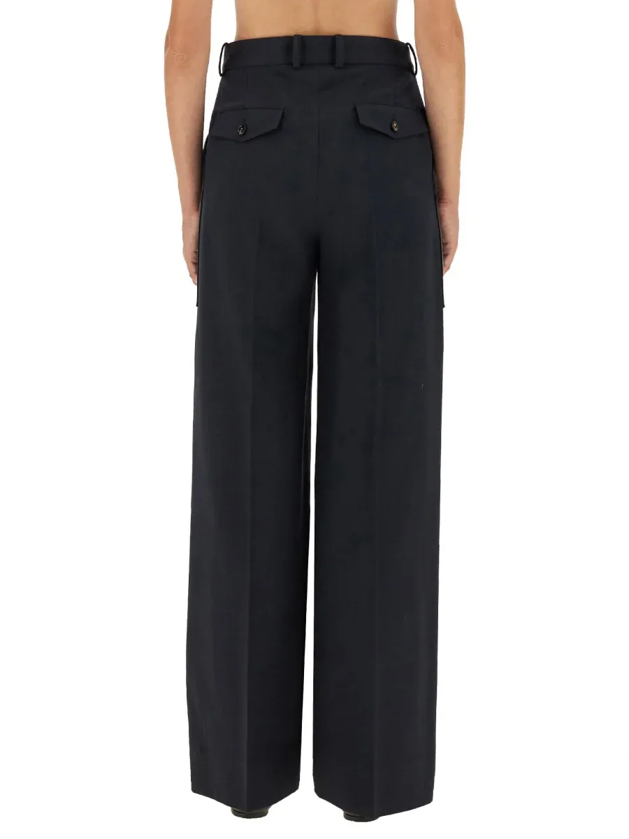 Wool-Cotton Blend Trousers by Bottega Veneta