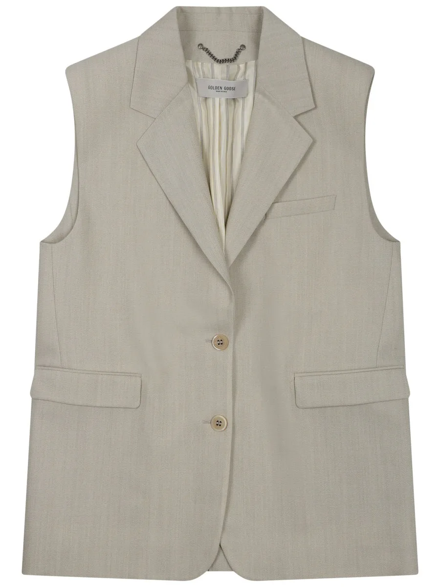 Virgin Wool Vest by Golden Goose