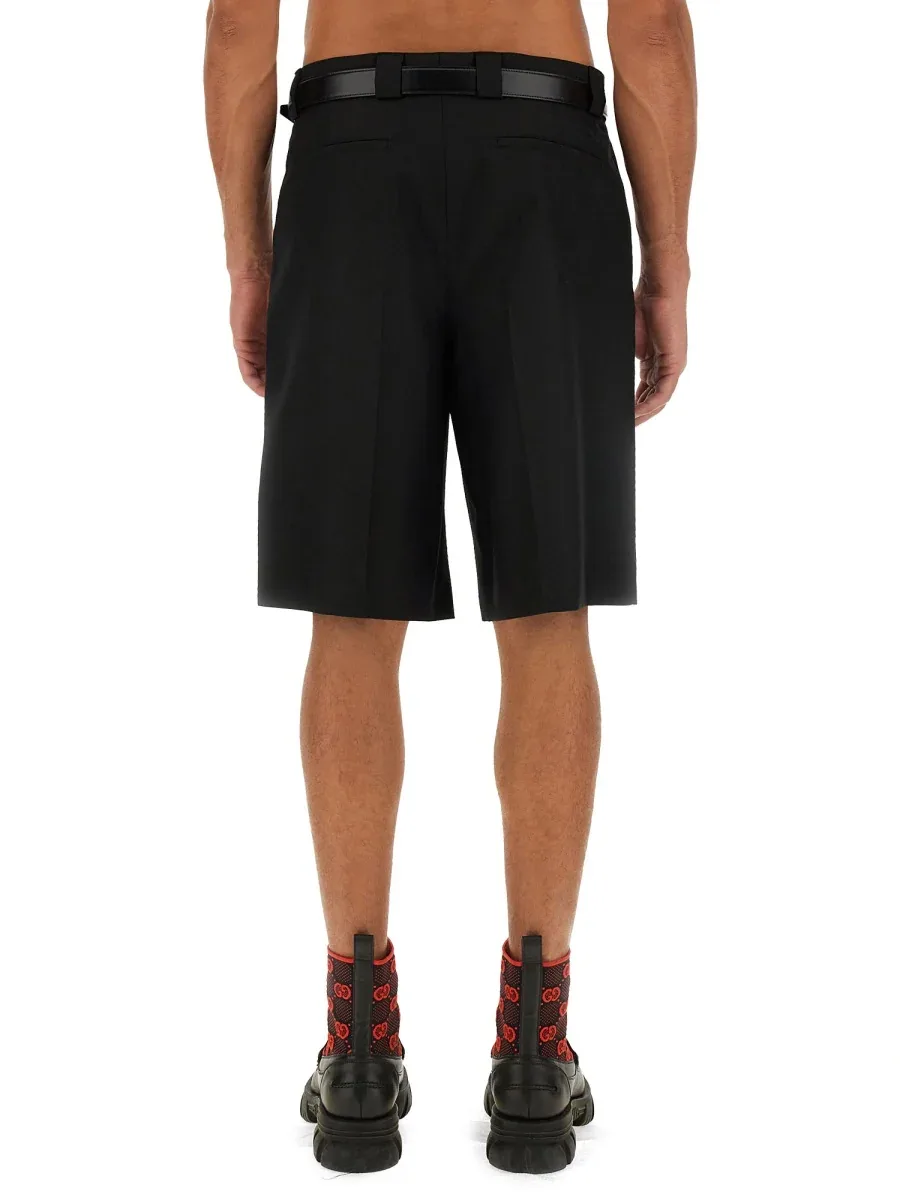 Wool-Blend Twill Bermudas by Gucci