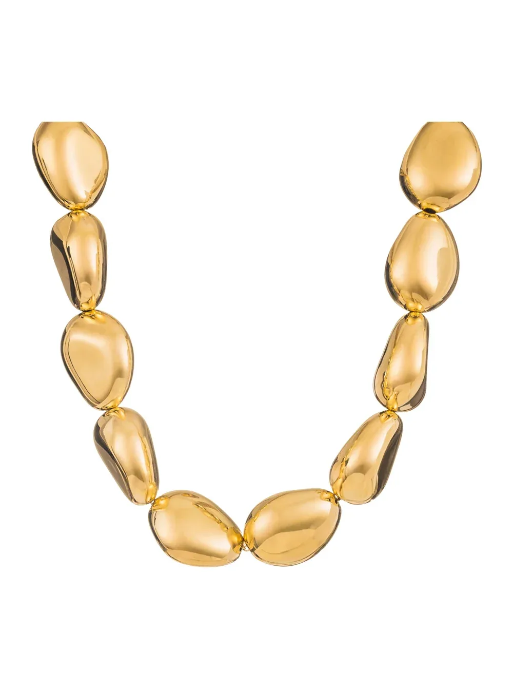 Natural Stone Gold Necklace by Federica Tosi