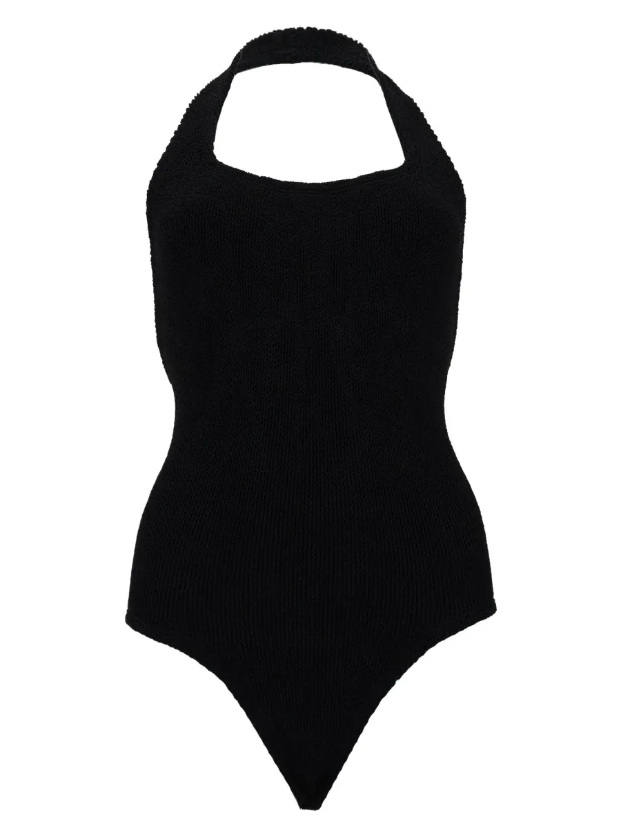 Textured Polyamide One-Piece Swimsuit by Hunza G