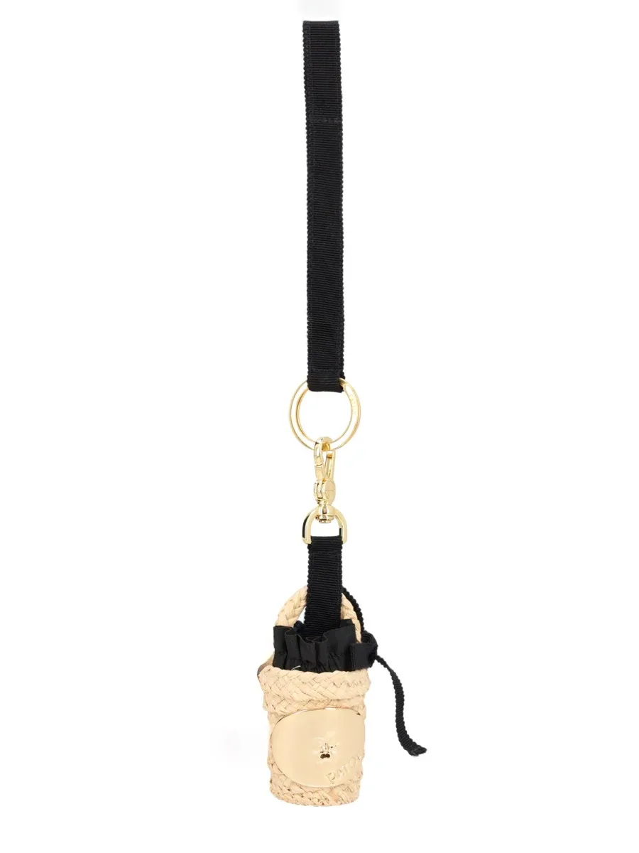 Natural Raffia Bucket Charm by Patou