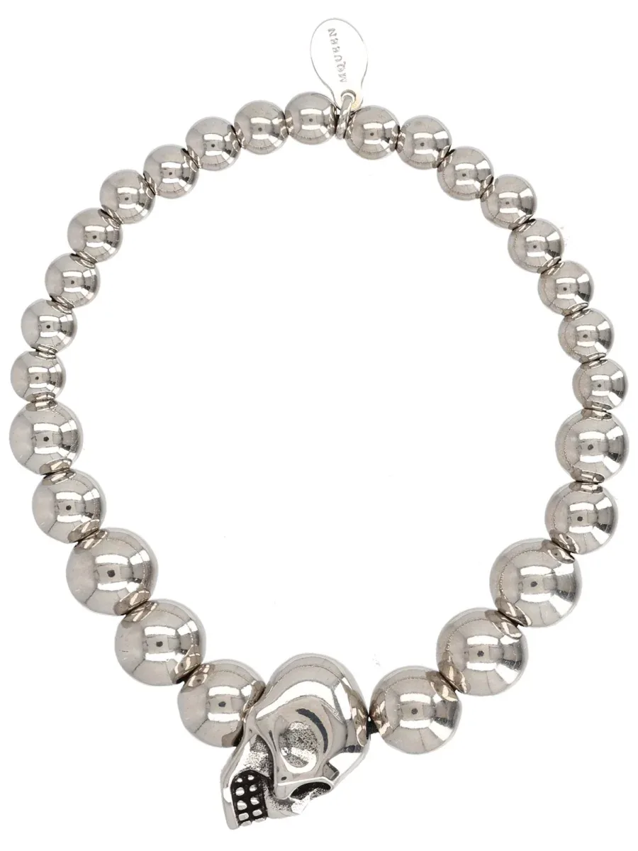 Skull Design Brass Bracelet by alexander mcqueen