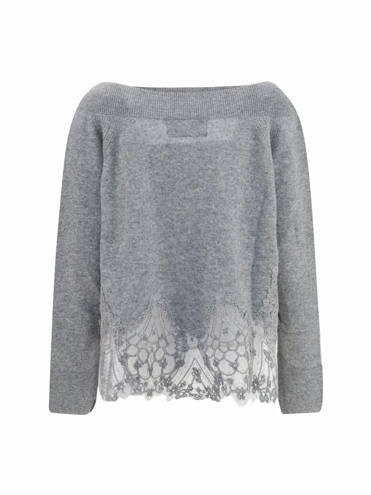 Lace-Trimmed Cashmere Sweater by Ermanno Scervino