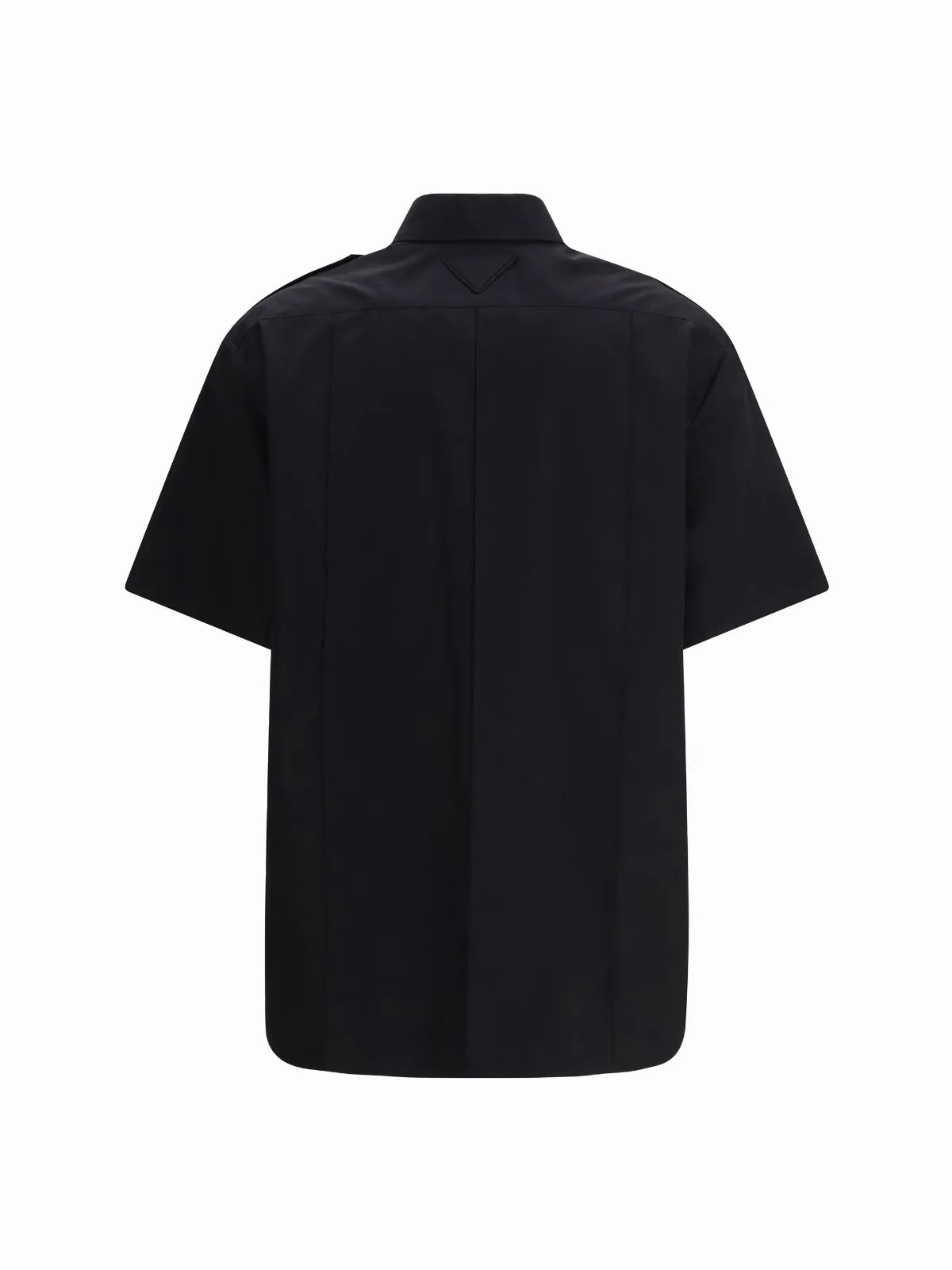 Short-Sleeve Poplin Cotton Shirt by Prada