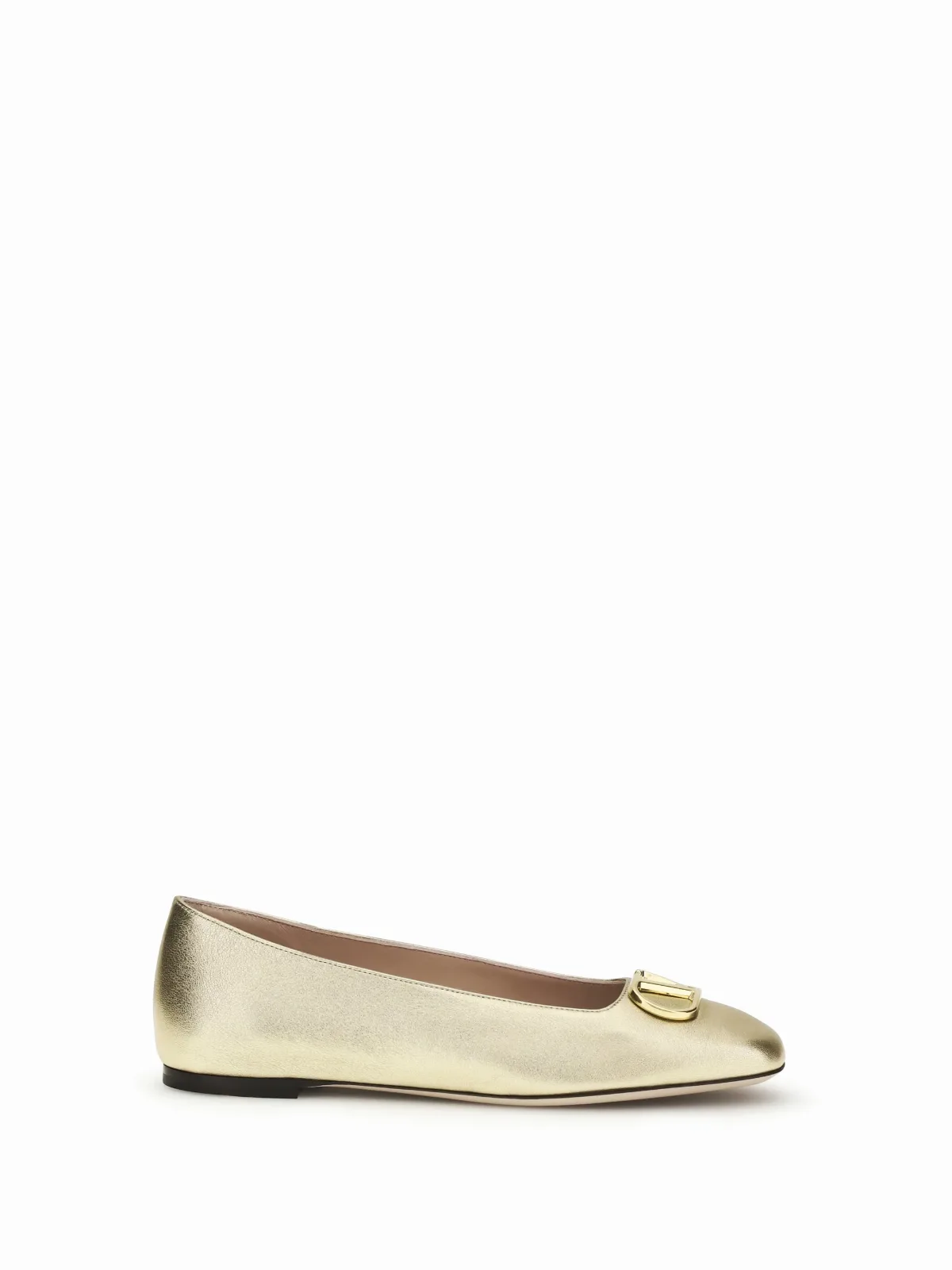 Laminated Nappa Leather Ballerina Flat by Valentino Garavani