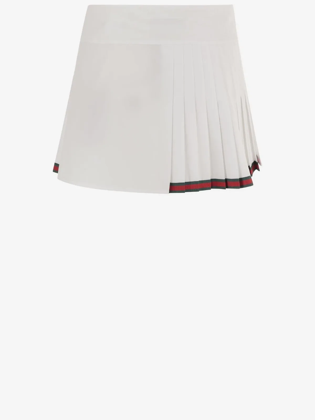 Partial Pleats with Web Trim Skirt by Gucci