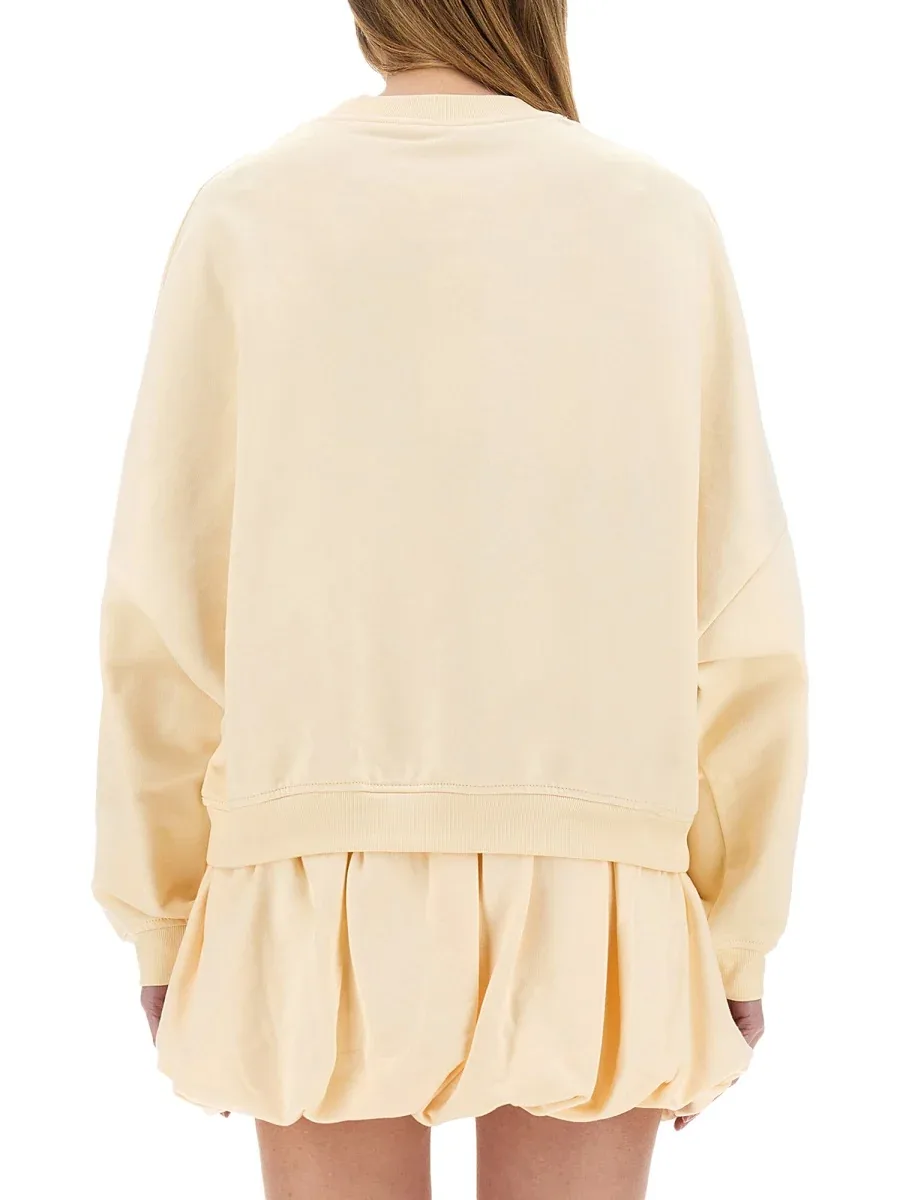 Cotton Print Knit Sweatshirt