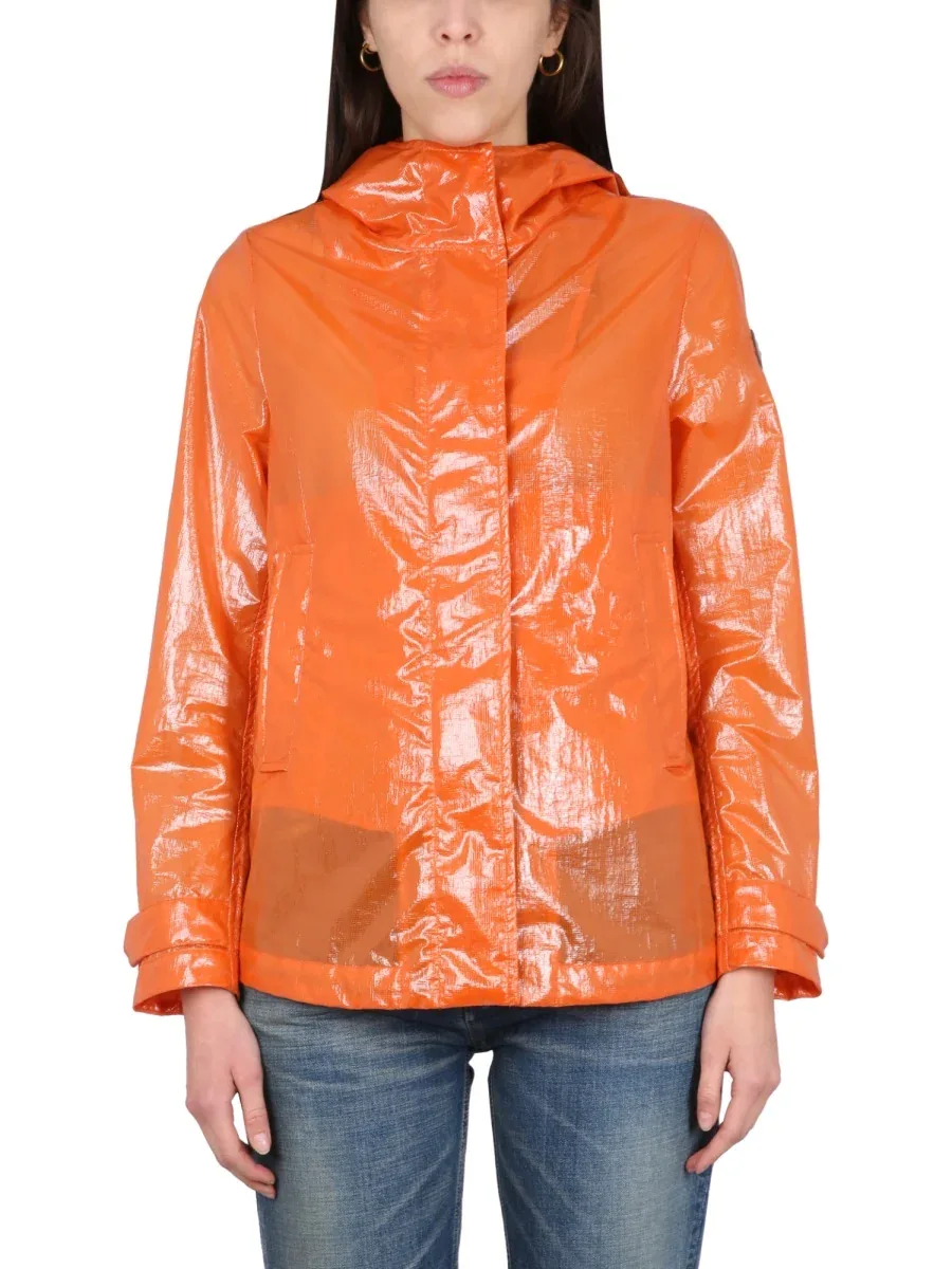 Waxed Nylon Hooded Jacket by Colmar