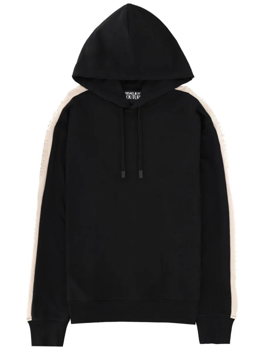 Logo Cotton Hoodie by Versace Jeans Couture