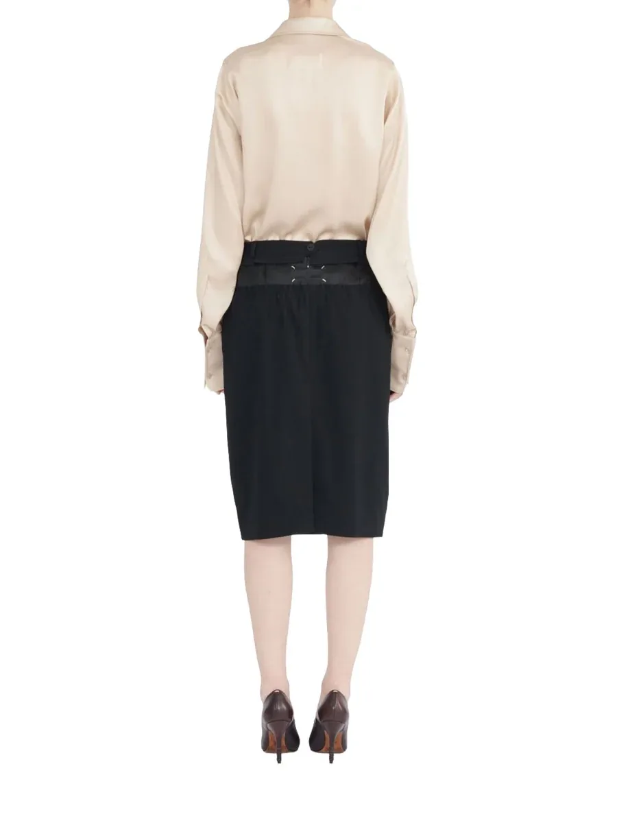 Four Stitches Midi Skirt by Maison Margiela