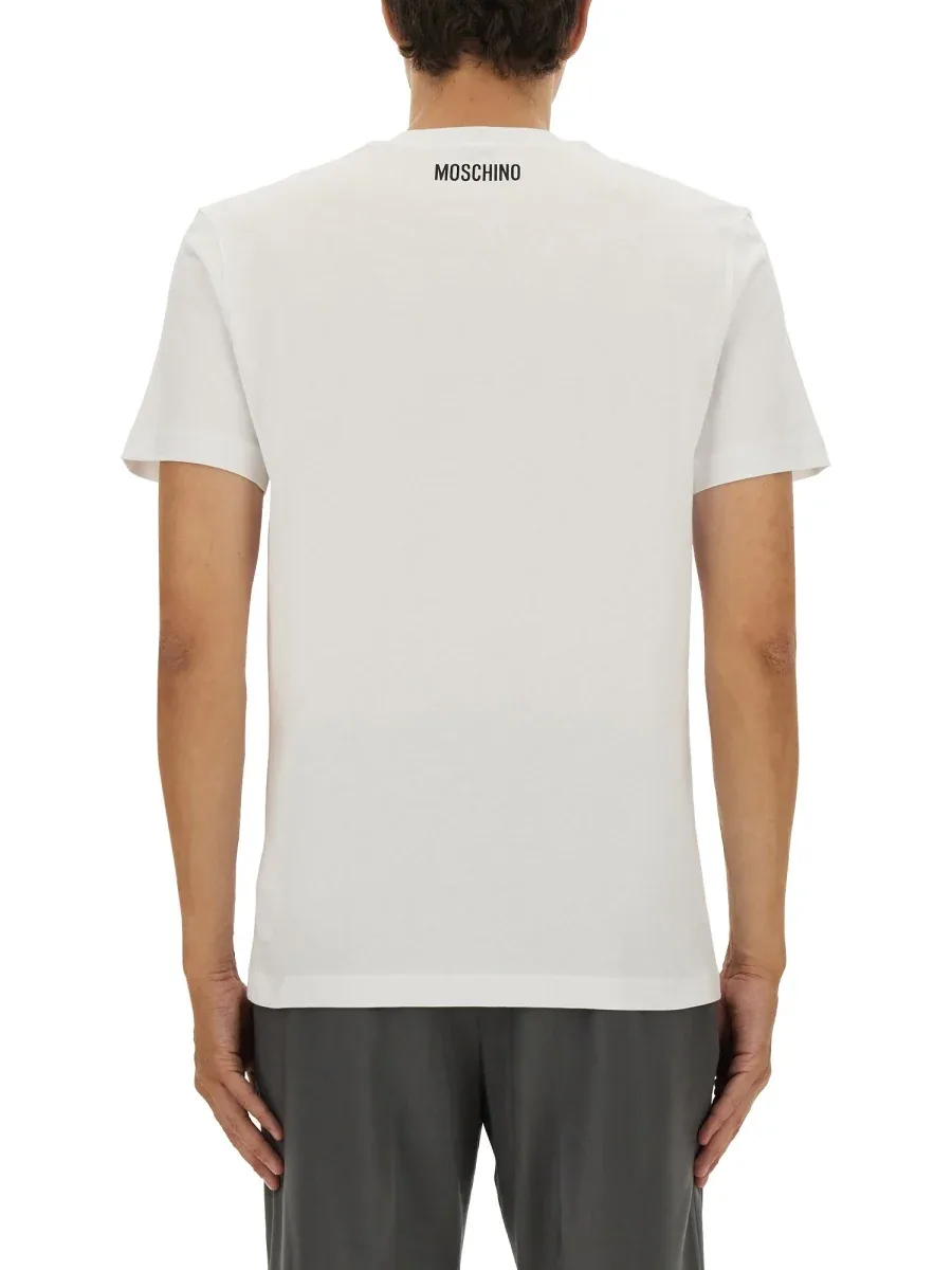 Logo-Print Cotton T-Shirt by Moschino
