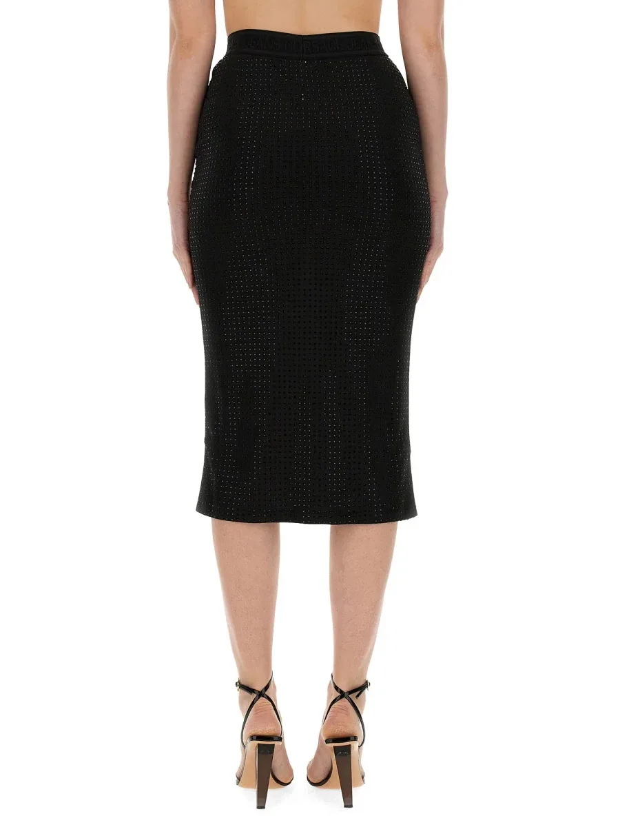 Crystal-Embellished Skirt by Versace Jeans Couture
