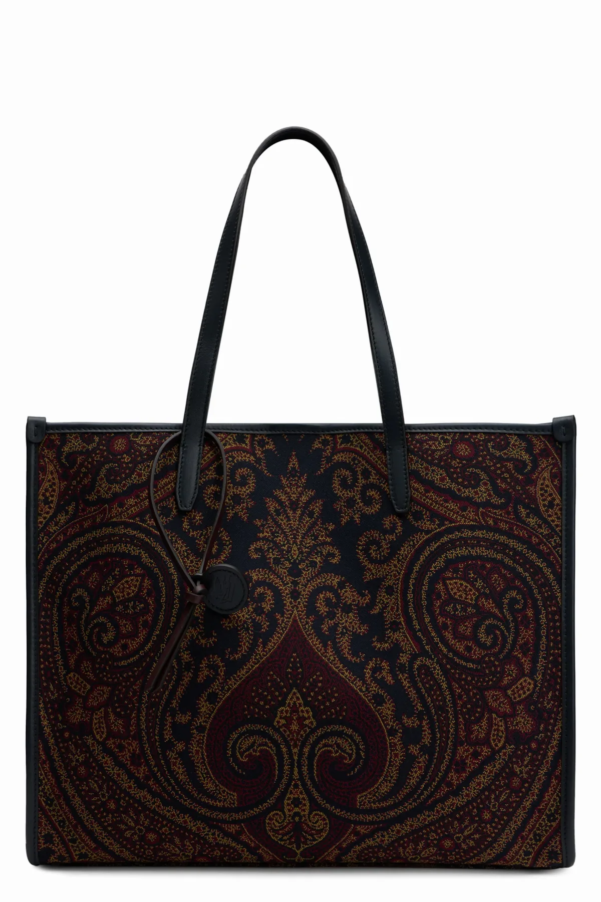 Paisley Embroidered Canvas Tote Bag