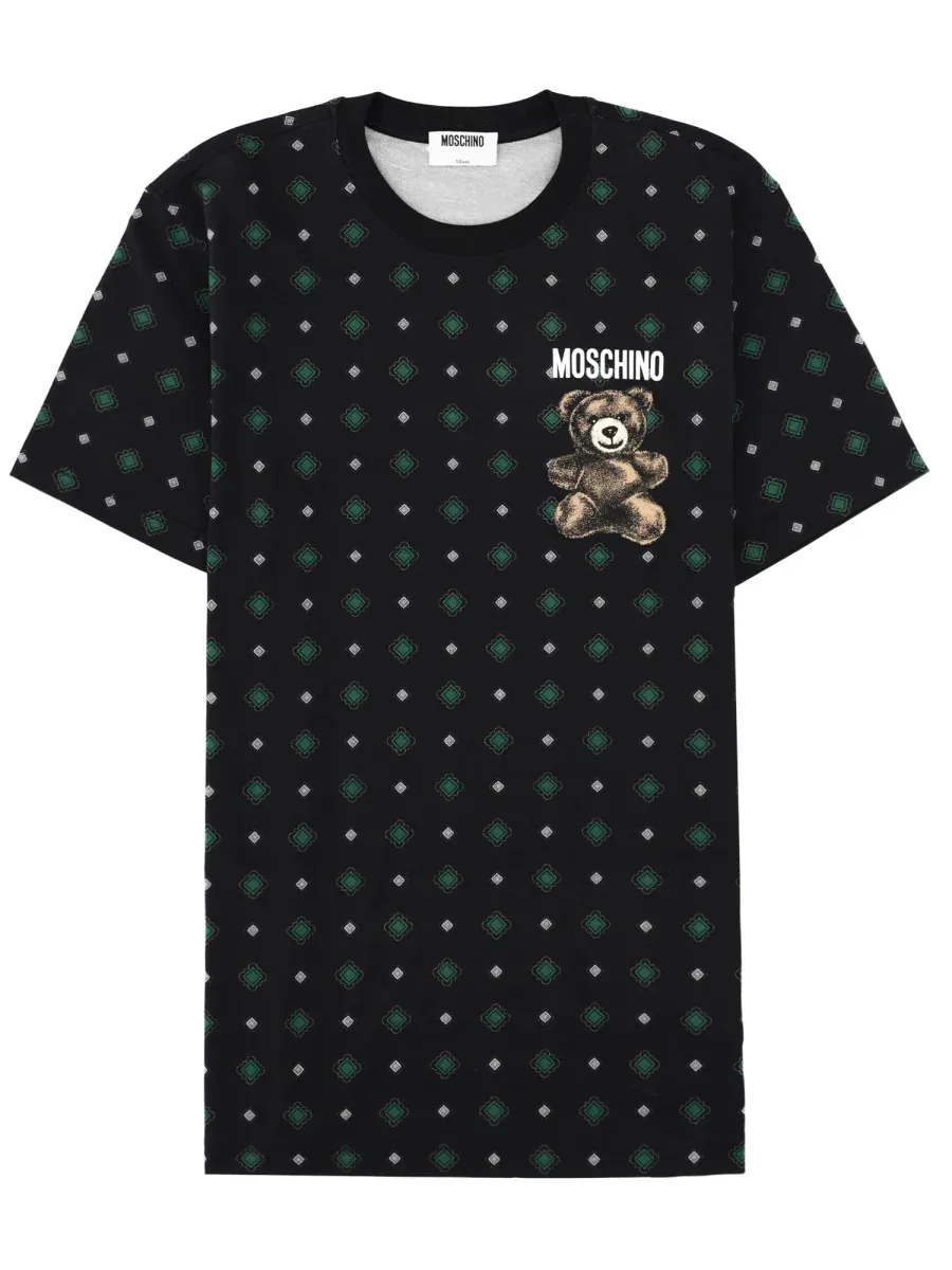 Logo-Print Cotton T-Shirt by Moschino