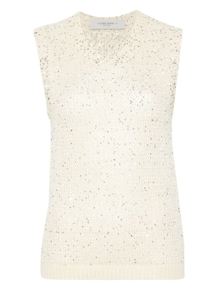 Sequin-Embellished Blouse by Golden Goose