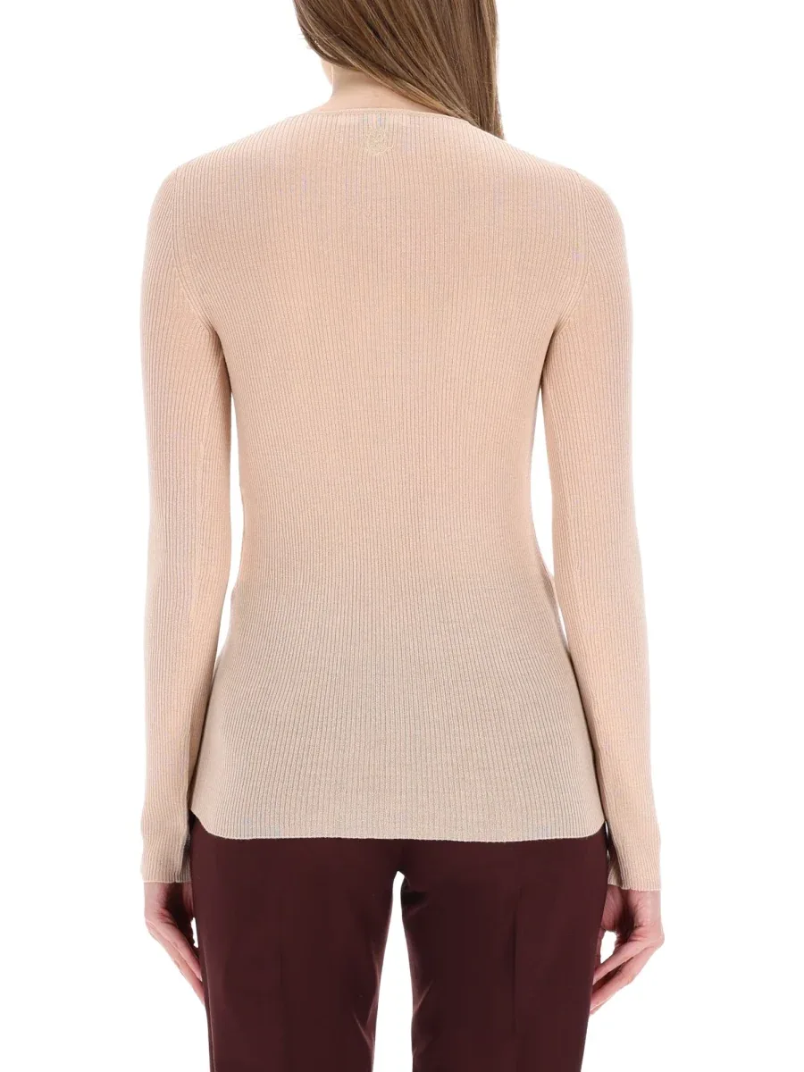 Ribbed Wool Knit Sweater