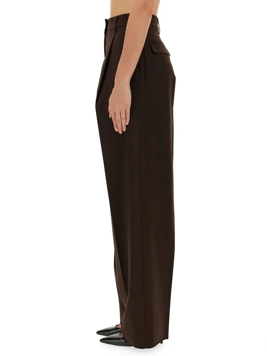 Wool Blend Trousers by Thelatest