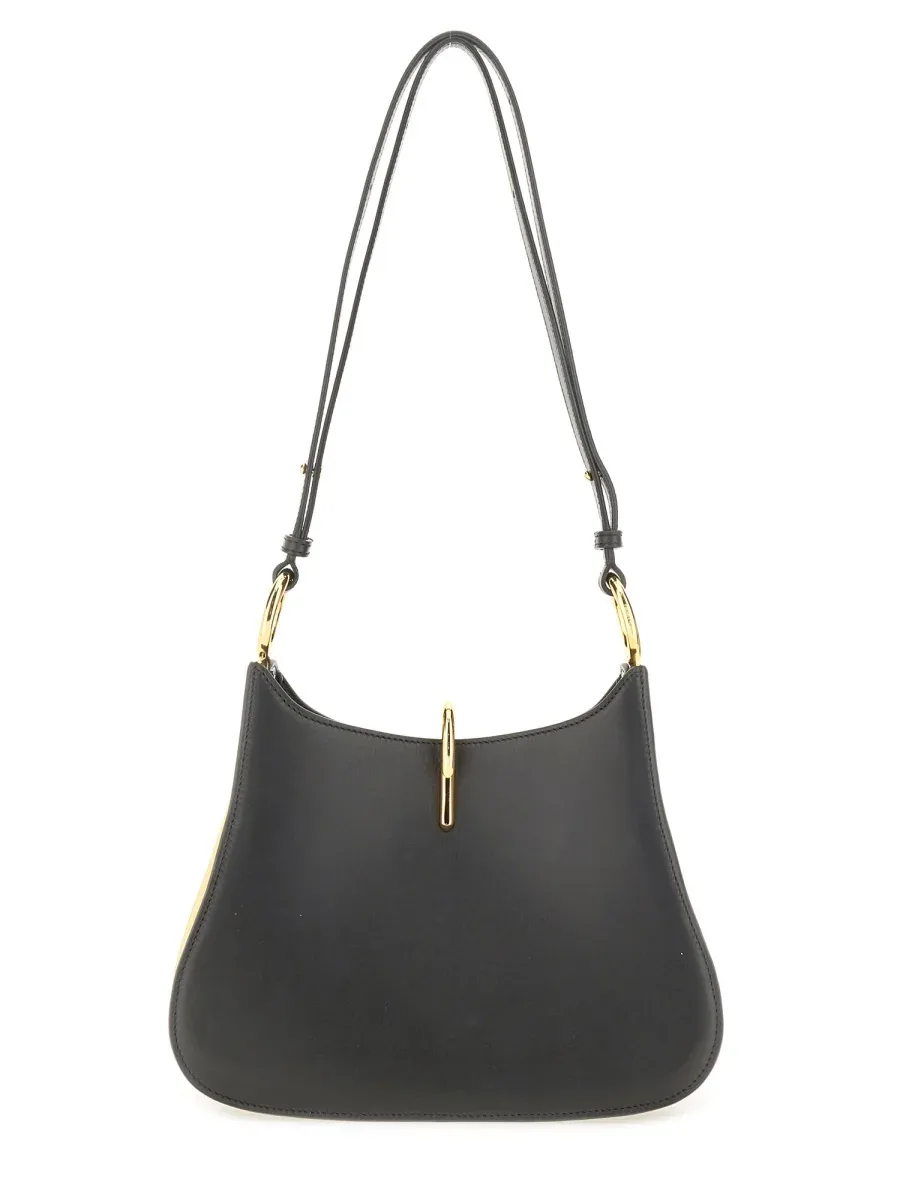 Leather Ring Handle Shoulder Bag by Rabanne