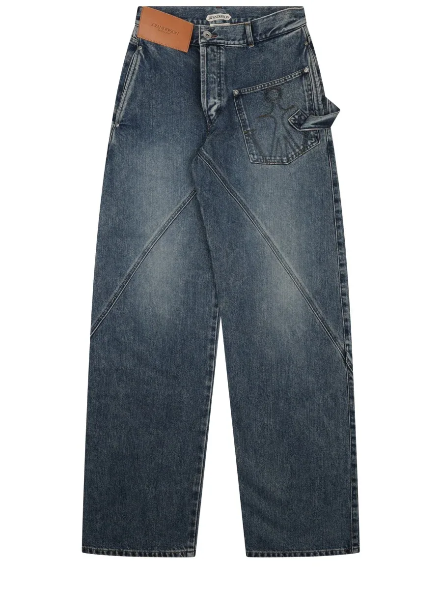 Logo Patch Cotton Jeans by JW Anderson