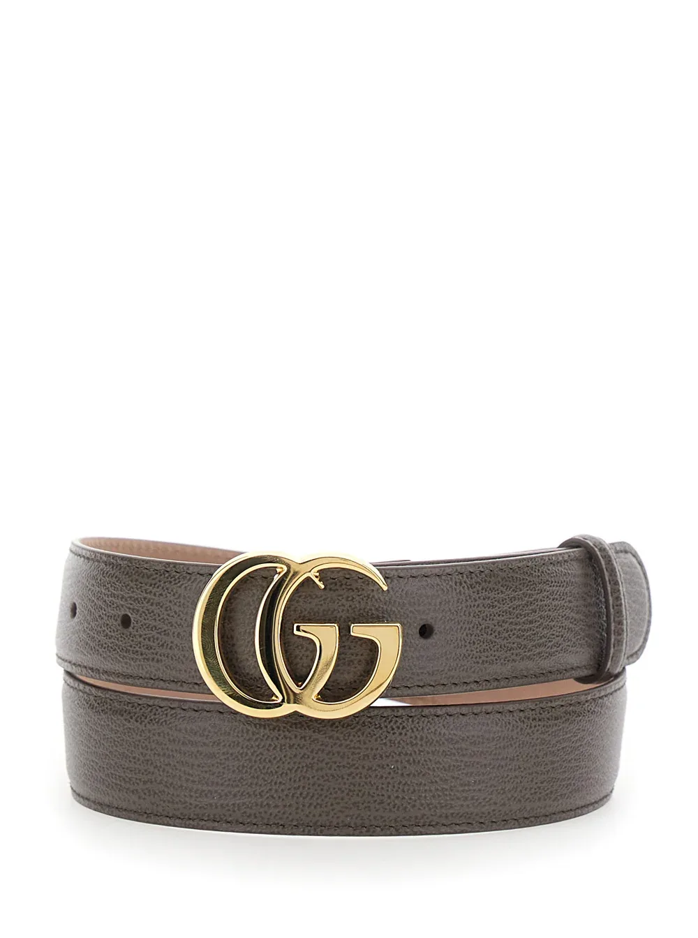 Leather with GG Plate Belt by Gucci