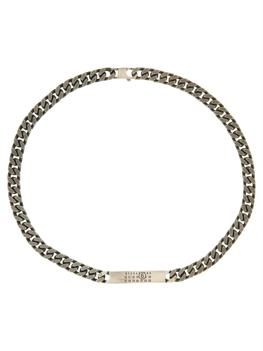 Polished Brass Chain Necklace by MM6 Maison Margiela