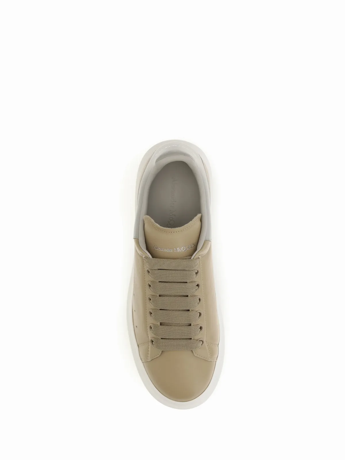 Calf-Leather Platform Sneaker by alexander mcqueen