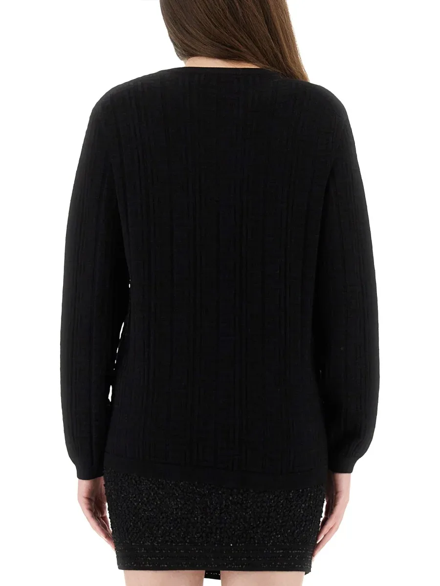 Viscose Knit Sweater by Balmain