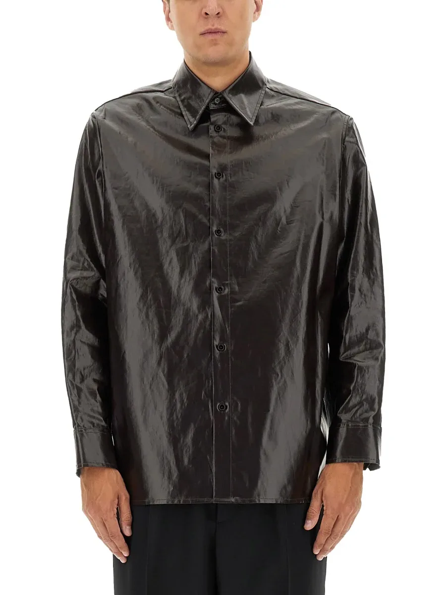 Shiny Linen Shirt by MM6 Maison Margiela