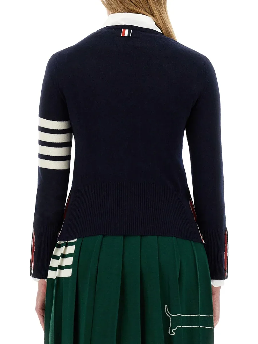 4-Bar Cashmere Sweater by Thom Browne