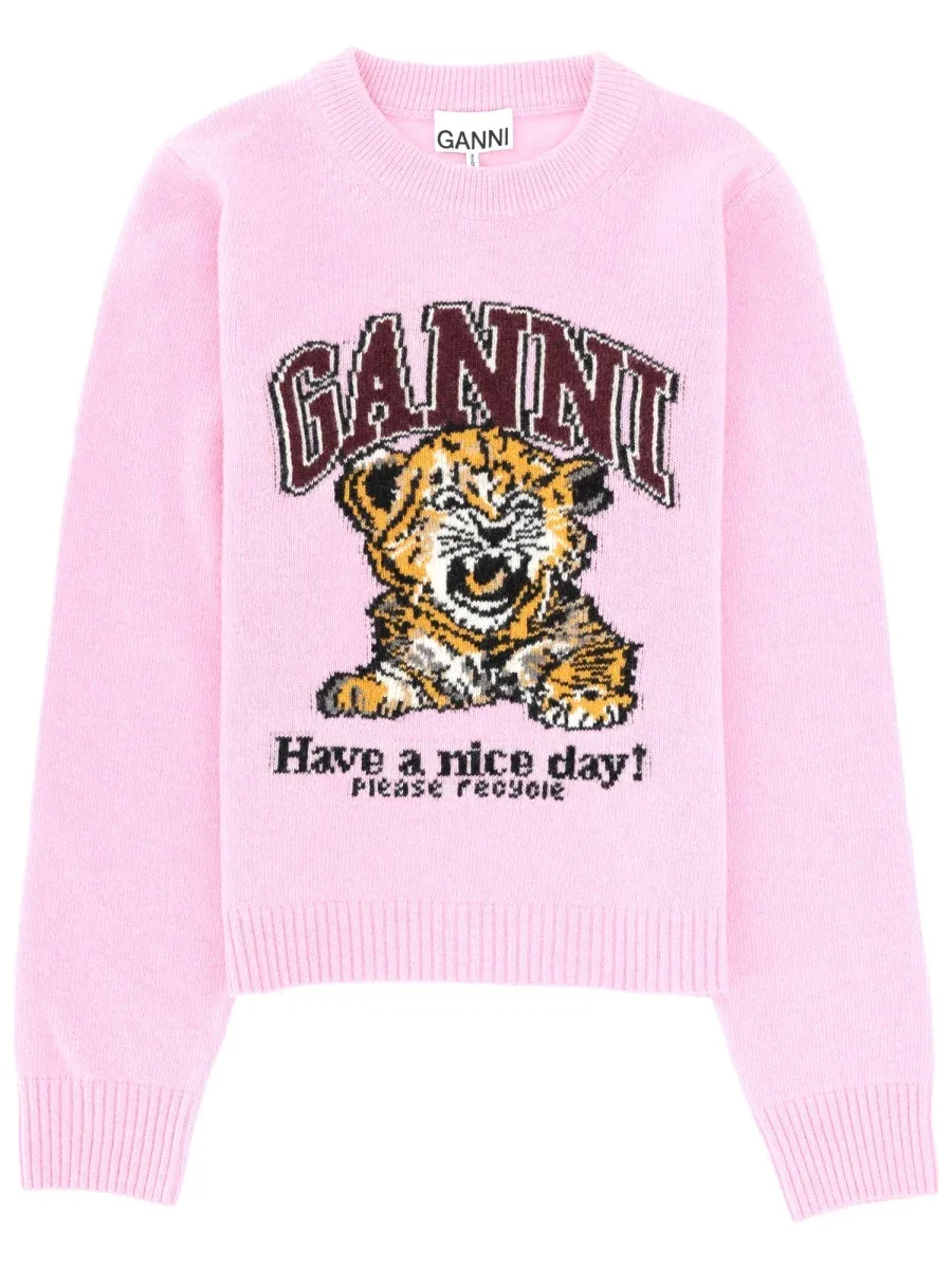 Wool Jersey Sweater by Ganni
