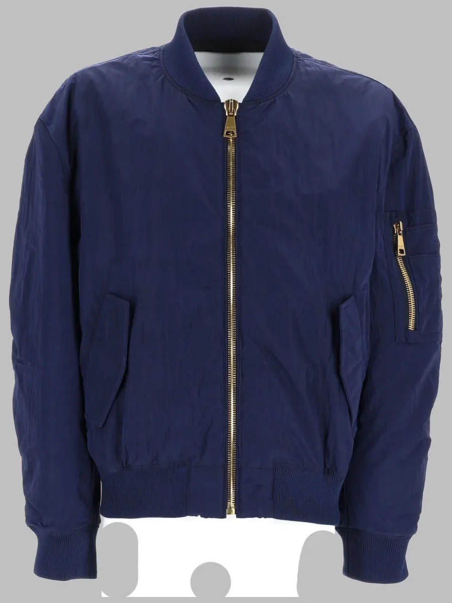 Logo-Embroidered Recycled Polyamide Bomber Jacket by Balmain