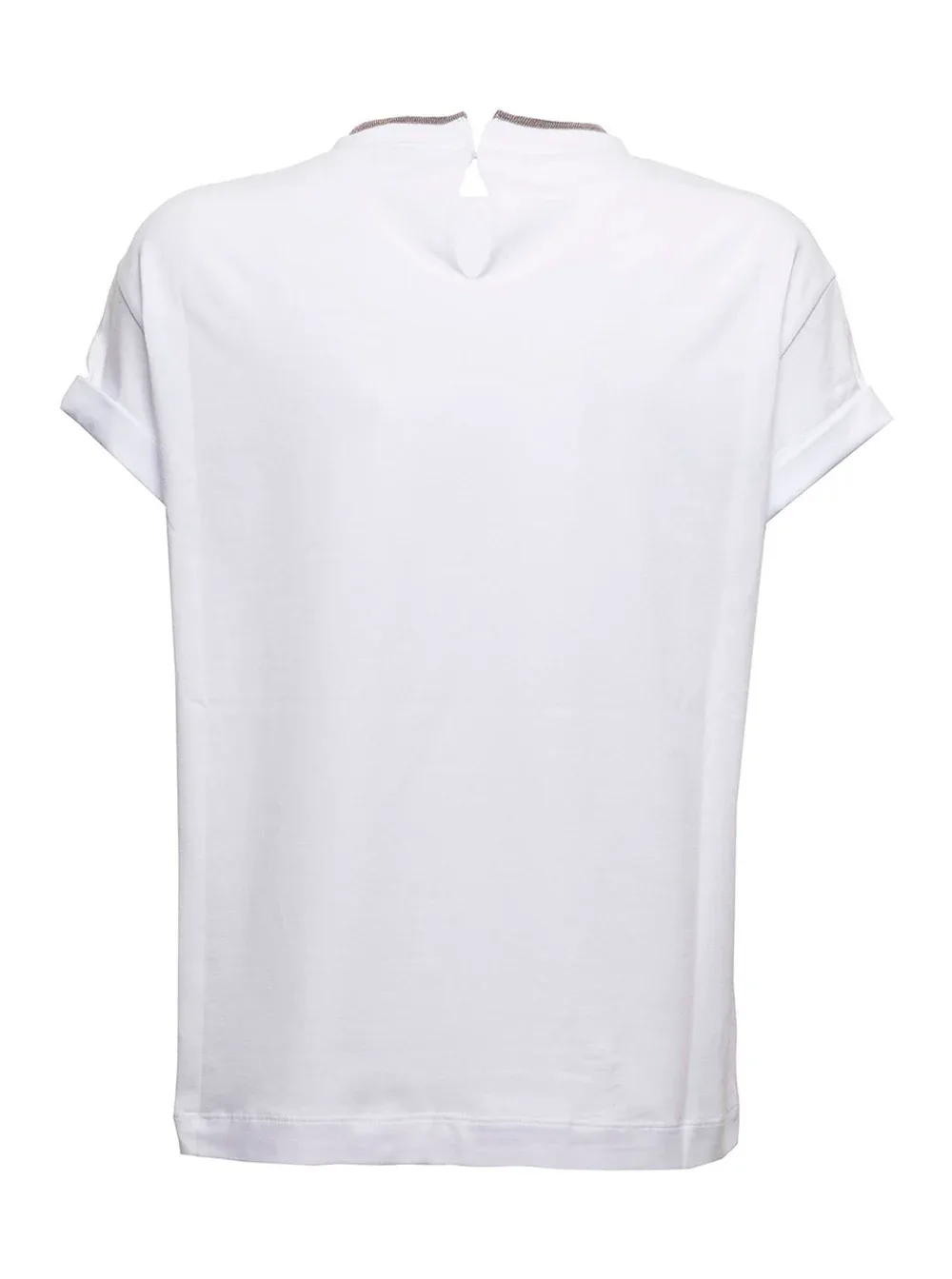 Monile-Trimmed Cotton T-Shirt by BRUNELLO CUCINELLI