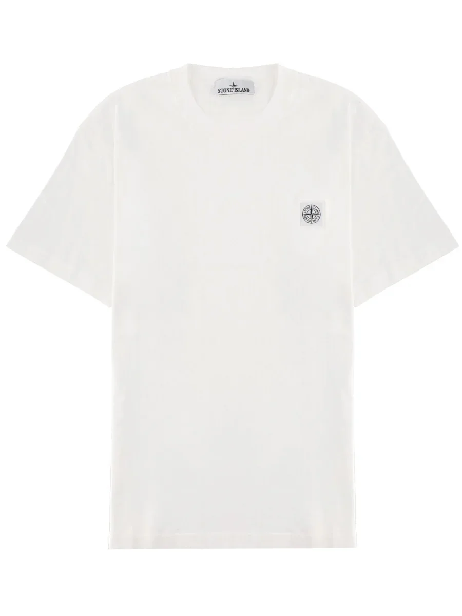 Patch Logo Cotton T-Shirt by Stone Island