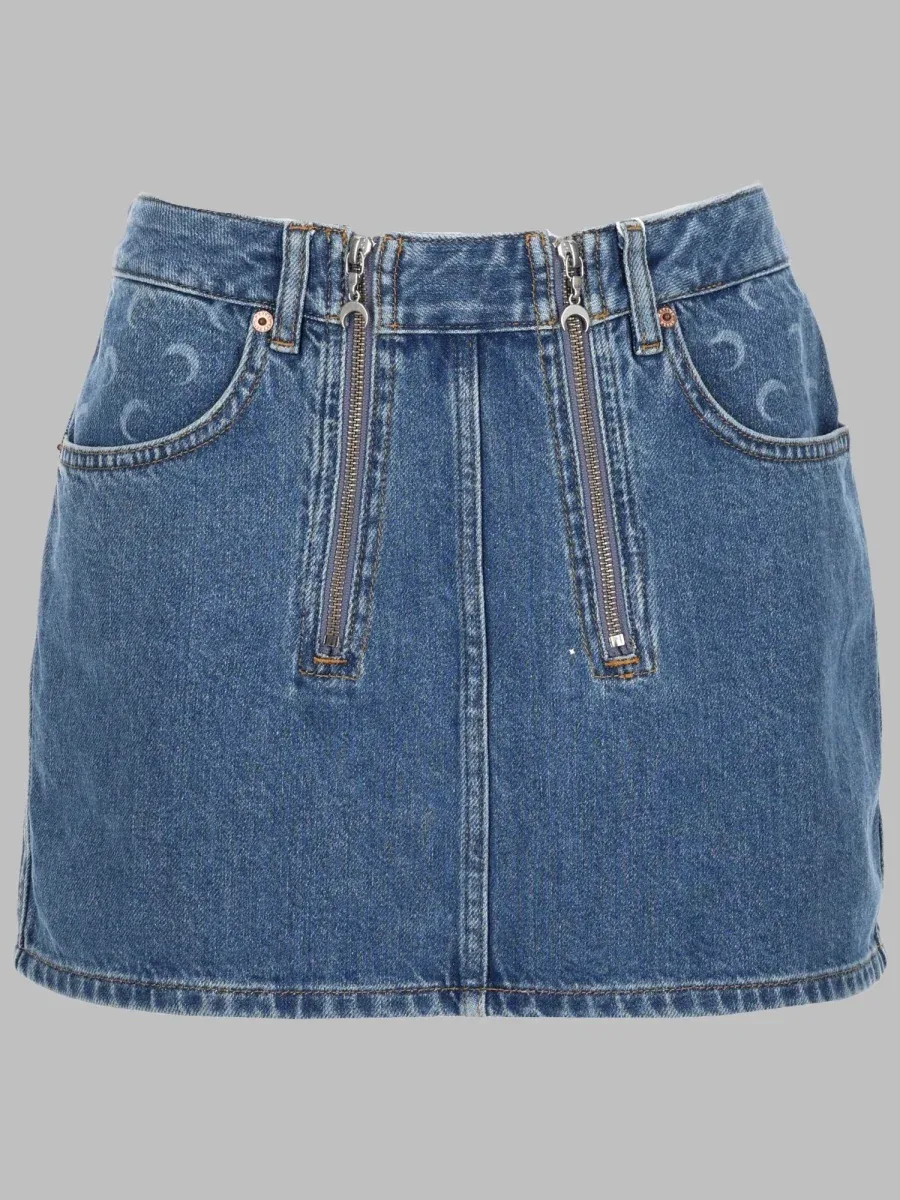 Denim Cotton Miniskirt by Marine Serre