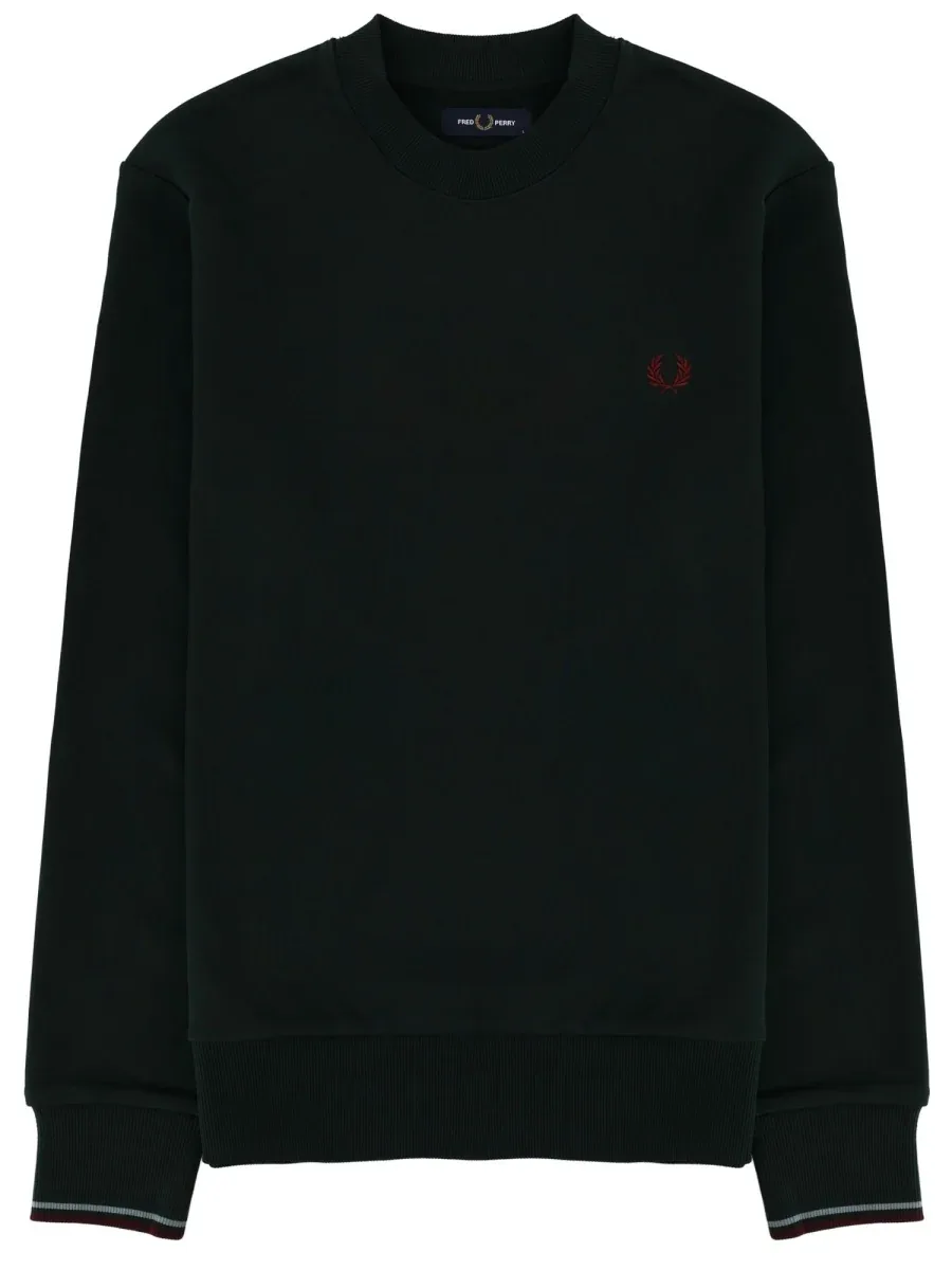 Logo-Embroidered Cotton Sweatshirt by Fred Perry