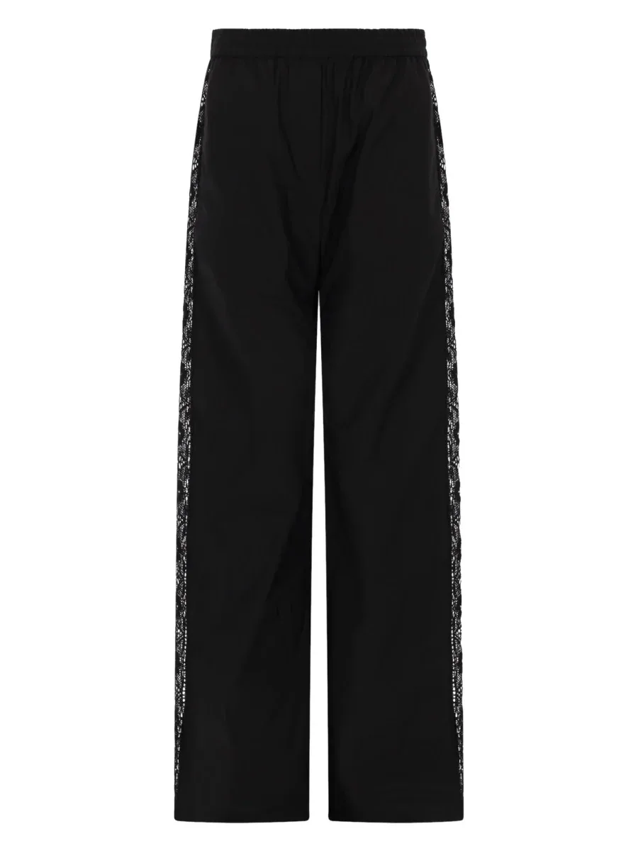 Lace-Trimmed Cotton Trousers by MSGM