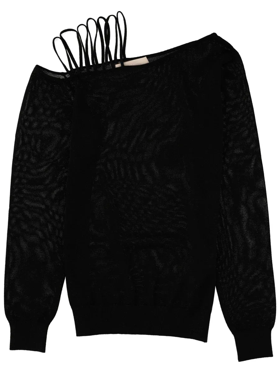 Lamé Yarn Viscose Knit Top by Circus Hotel