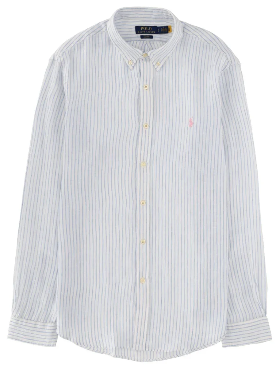 Logo-Embroidered Linen Shirt by Polo Ralph Lauren