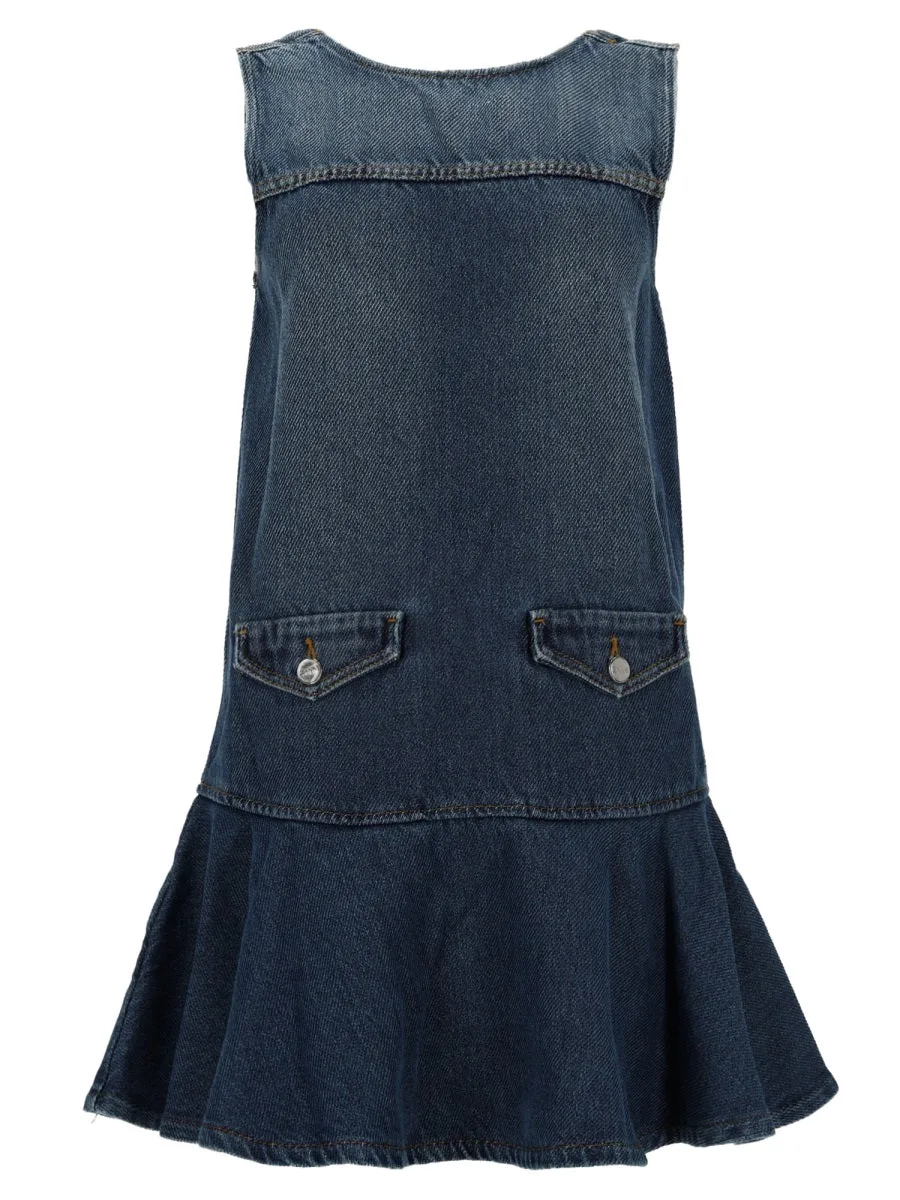 Organic Cotton Denim Mini Dress by Ganni