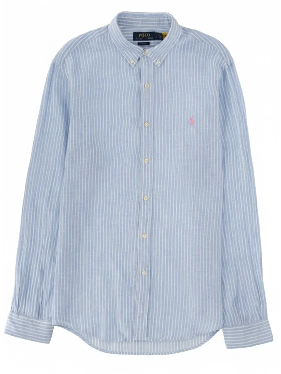 Logo Linen Shirt by Polo Ralph Lauren