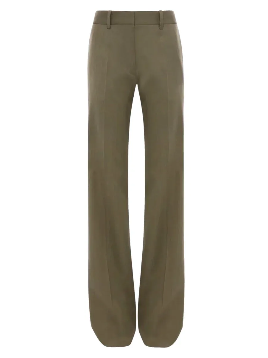 Wool-Blend Straight-Leg Trousers