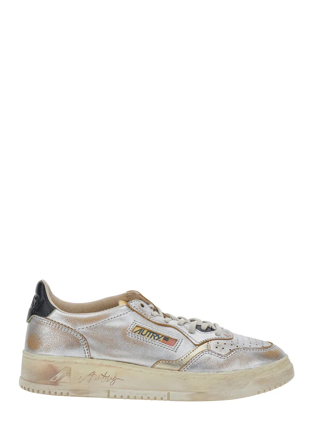 Metallic Leather Low-Top Sneaker by Autry